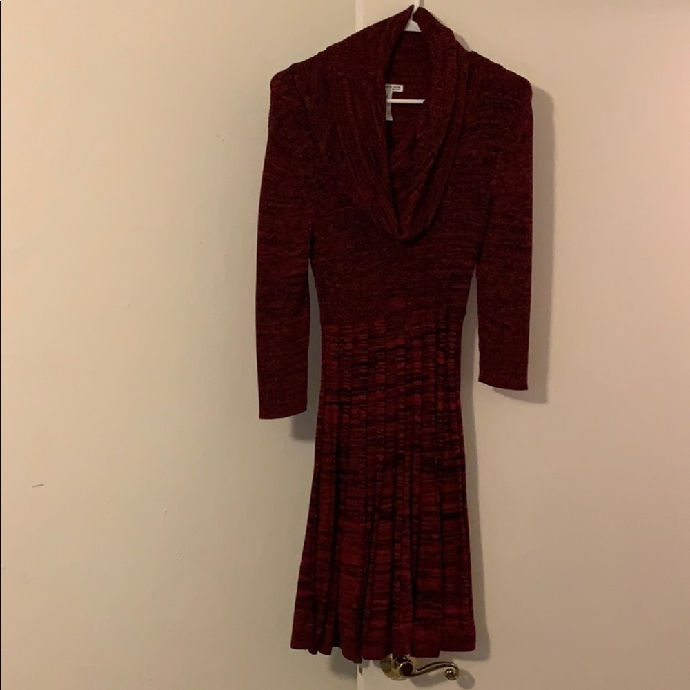 Sweater Cowl Neck Dress